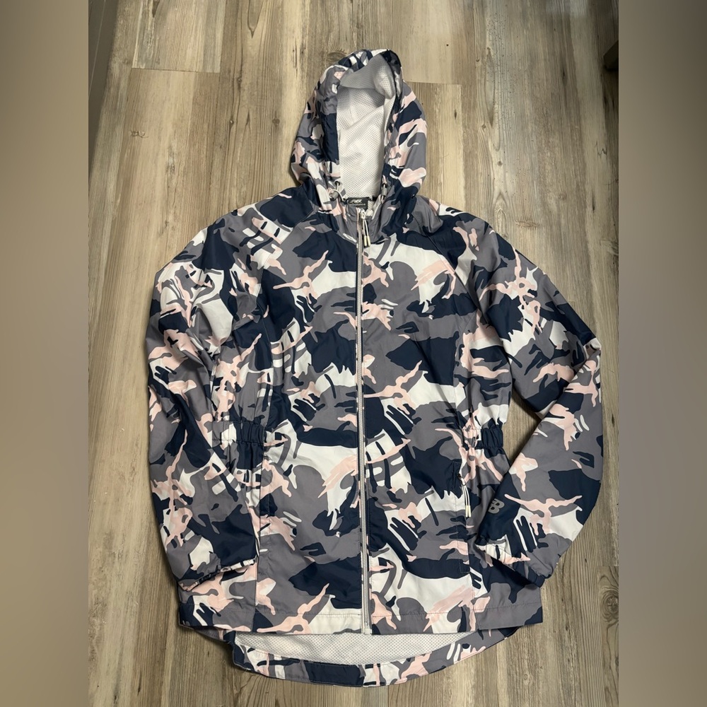 New Balance Size Large Camo Light weight jacket chest is 26, length is 28